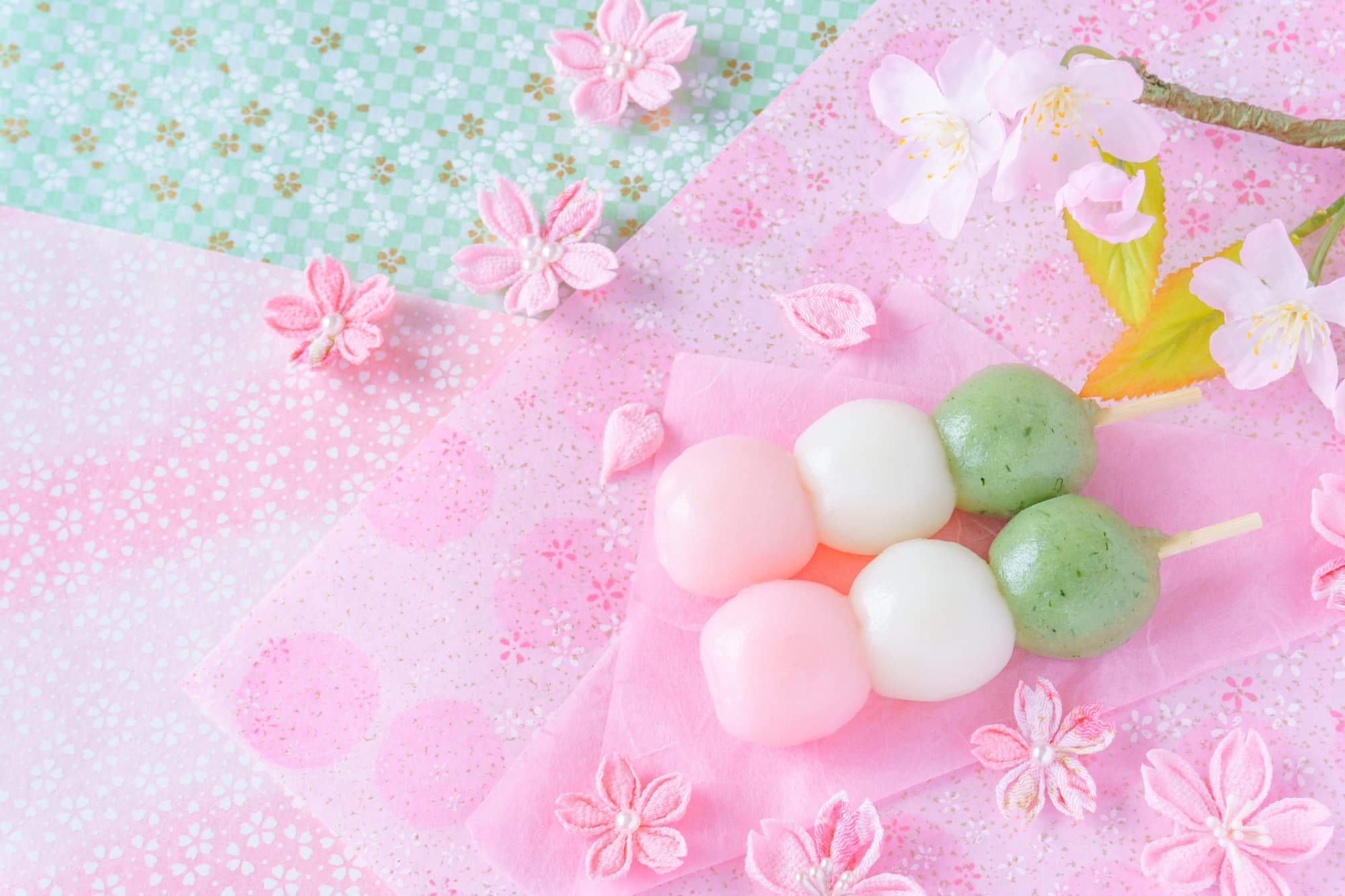 コスでお花見、お団子撮影